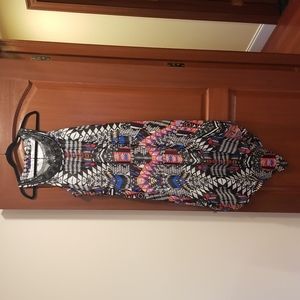 NY Collection Asymmetrical Versatile sleeveless long dress, size L